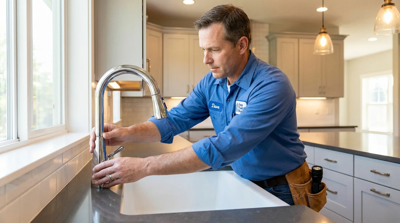 Kitchen faucet installation by Johns Plumbing LLC in Mayflower
