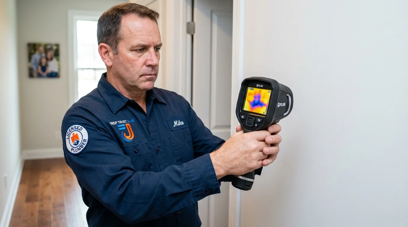 Thermal imaging leak detection by Johns Plumbing LLC in Mayflower